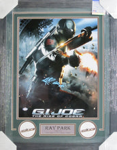 Load image into Gallery viewer, G.I. Joe: The Rise of the Cobra &quot;Snake-Eyes&quot; Ray Park Signed 16x20 Photo with Snake Eyes Inscription Framed &amp; Matted with PSA COA