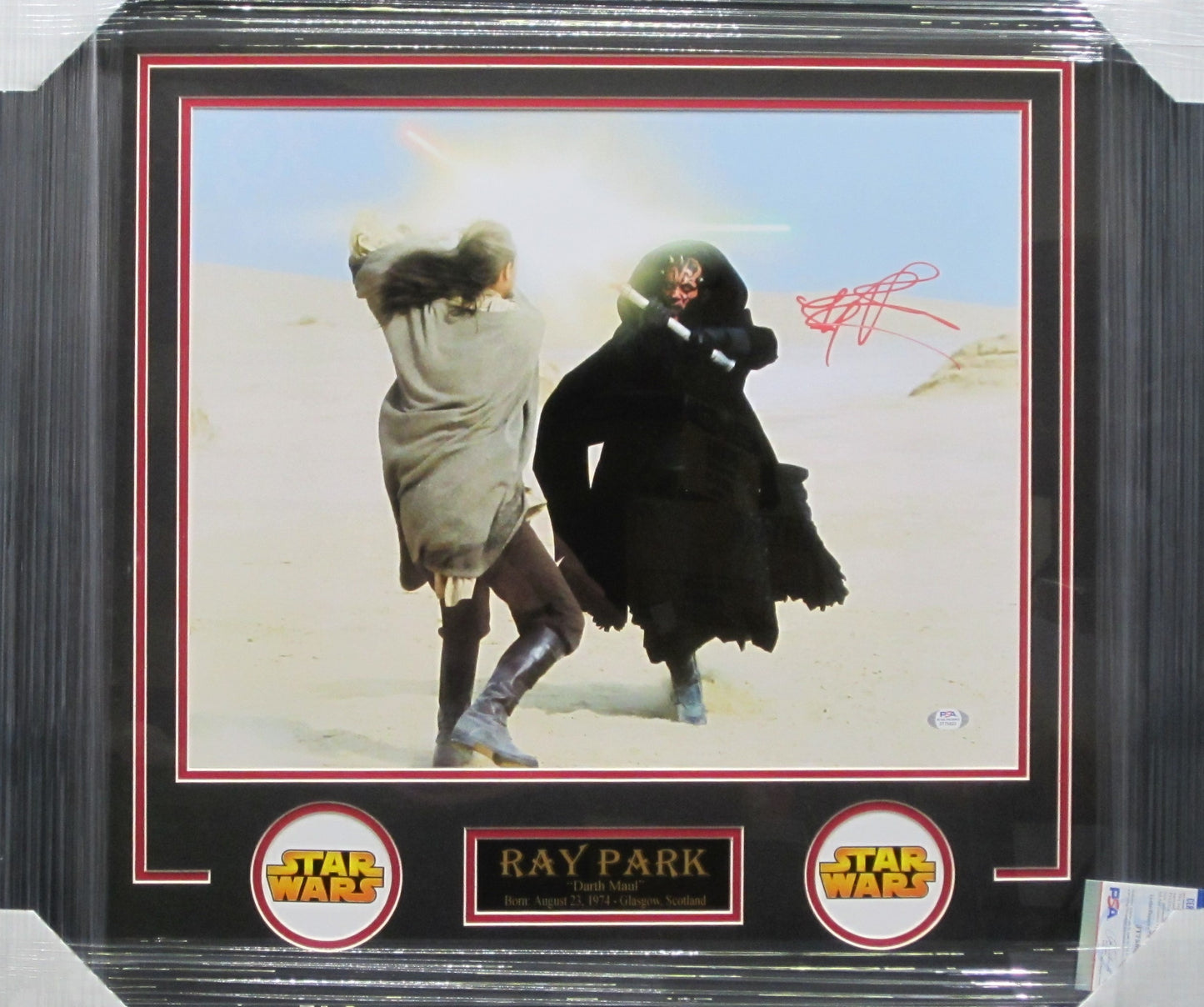 Star Wars Movie/Television Series "Darth Maul" Ray Park Signed 16x20 Photo Framed & Matted with PSA COA