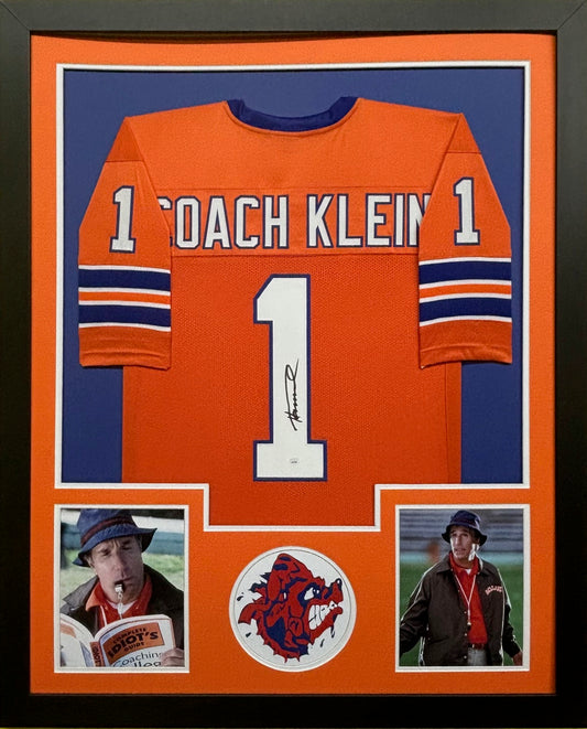 The Waterboy "Coach Klein" Henry Winkler Hand Signed Autographed Custom Orange Jersey Framed & Matted with JSA COA