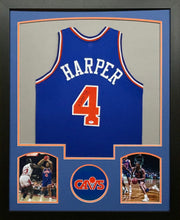 Load image into Gallery viewer, Cleveland Cavaliers Ron Harper Hand Signed Autographed Custom Blue Jersey Framed &amp; Matted with PSA COA