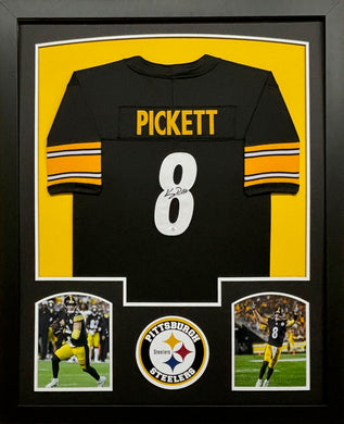 Pittsburgh Steelers Kenny Pickett Signed Black Jersey Framed & Matted with COA