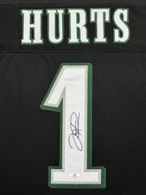 Load image into Gallery viewer, Philadelphia Eagles Jaylen Hurts Hand Signed Autographed Custom Black Jersey Framed &amp; Matted with COA