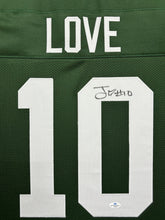 Load image into Gallery viewer, Green Bay Packers Jordan Love Hand Signed Autographed Custom Green Jersey Framed &amp; Matted with COA