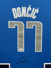 Load image into Gallery viewer, Dallas Mavericks Luka Doncic Hand Signed Autographed Custom Blue Jersey Framed &amp; Matted with COA