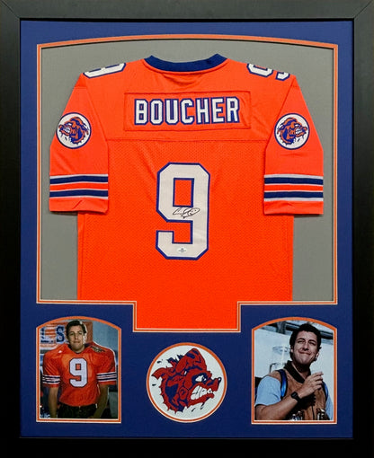The Waterboy "Bobby Boucher" Adam Sandler Hand Signed Autographed Custom Orange Jersey Framed & Matted with COA