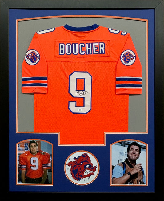 The Waterboy "Bobby Boucher" Adam Sandler Hand Signed Autographed Custom Orange Jersey Framed & Matted with COA