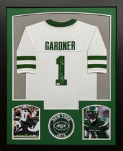 Load image into Gallery viewer, New York Jets Sauce Gardner Hand Signed Autographed Custom White Jersey Framed &amp; Matted with COA