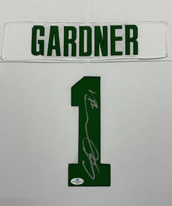 New York Jets Sauce Gardner Hand Signed Autographed Custom White Jersey Framed & Matted with COA