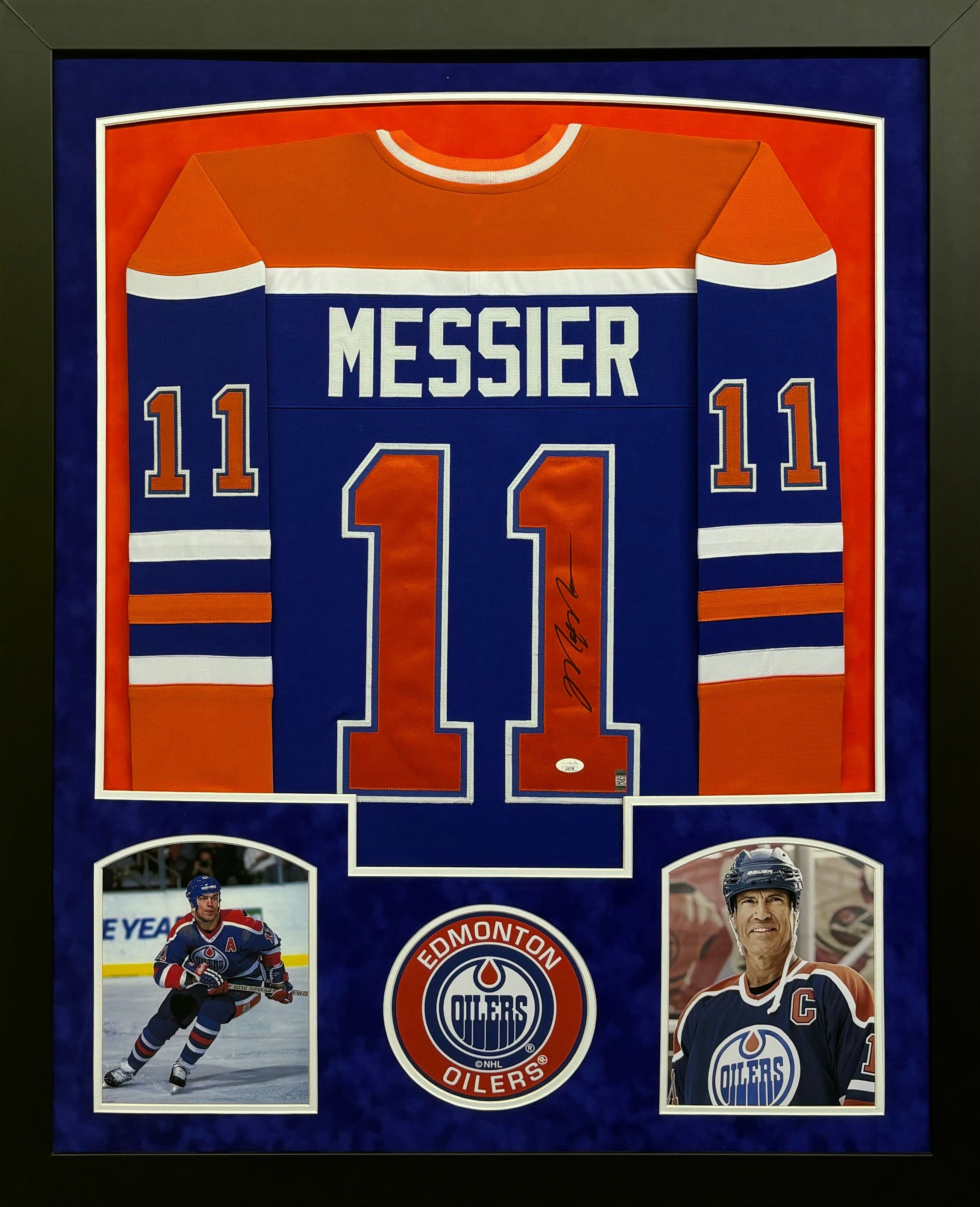 Messier Prime Edmonton Oilers Mark Messier Hand Signed Autographed Custom Blue Jerse ...