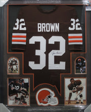 Load image into Gallery viewer, Cleveland Browns Jim Brown Signed Jersey Framed &amp; Matted with JSA COA