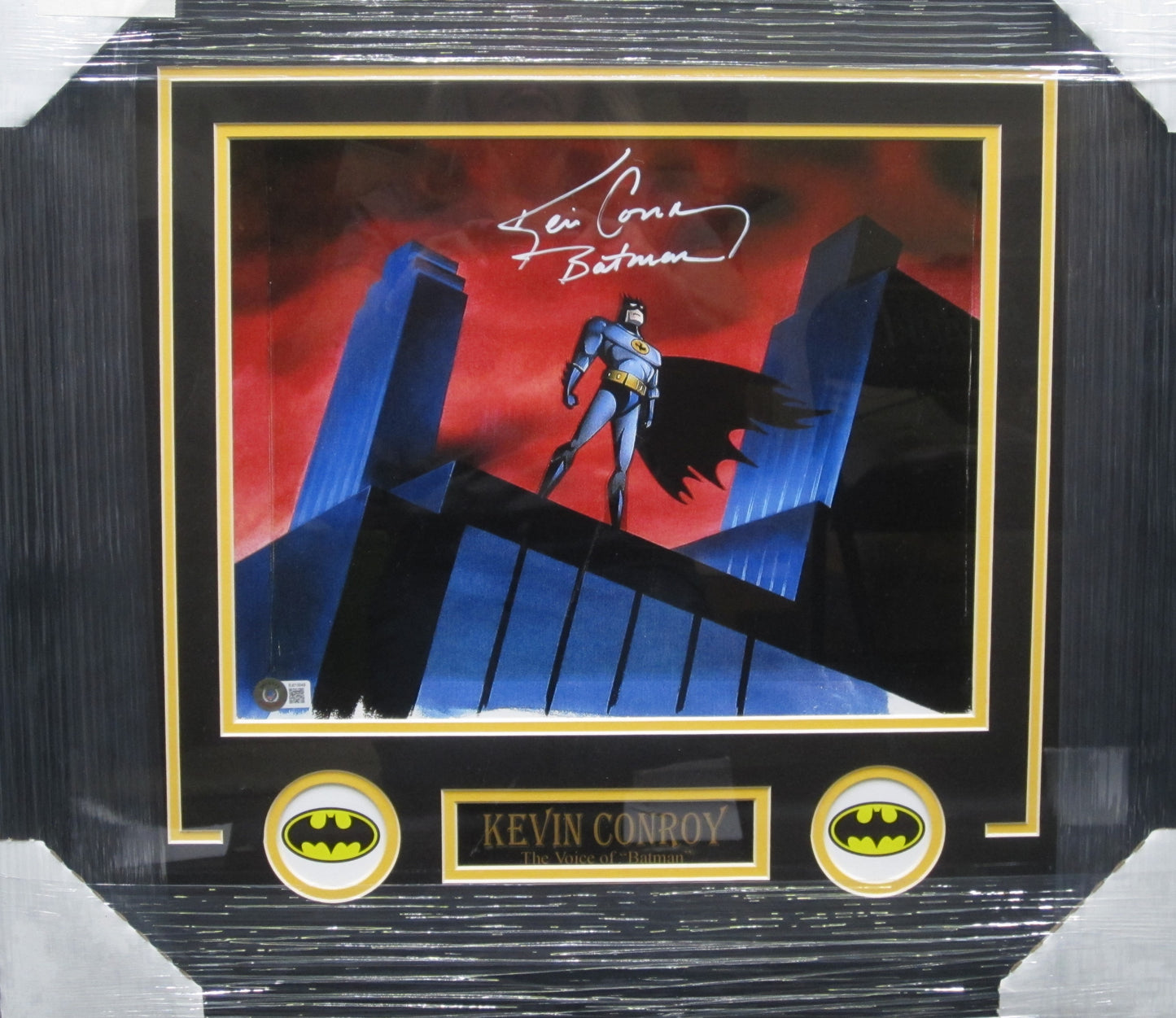 Batman Movie/Television Series "Voice of Batman" Kevin Conroy Hand Signed Autographed 11x14 Photo with Batman Inscription Framed & Matted with BECKETT COA