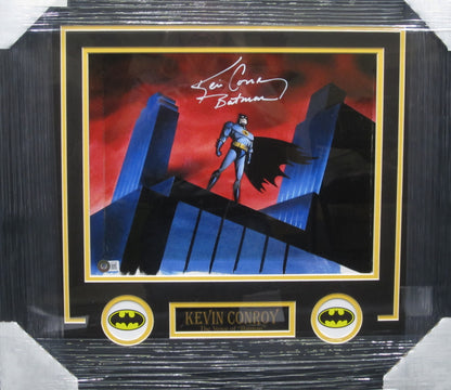 Batman Movie/Television Series "Voice of Batman" Kevin Conroy Hand Signed Autographed 11x14 Photo with Batman Inscription Framed & Matted with BECKETT COA