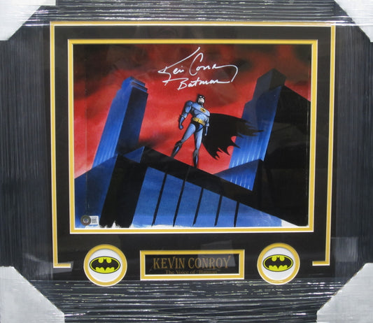 Batman Movie/Television Series "Voice of Batman" Kevin Conroy Hand Signed Autographed 11x14 Photo with Batman Inscription Framed & Matted with BECKETT COA