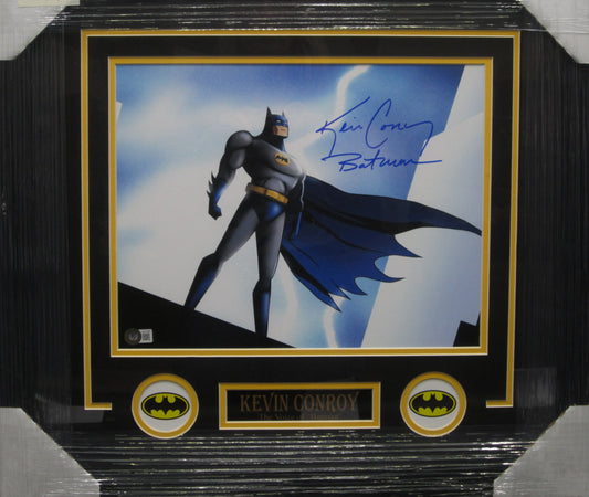 Batman Movie/Television Series "Voice of Batman" Kevin Conroy Hand Signed Autographed 11x14 Photo with Batman Inscription Framed & Matted with BECKETT COA