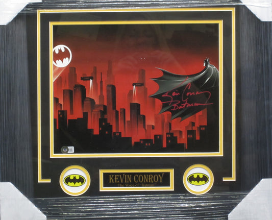 Batman Movie/Television Series "Voice of Batman" Kevin Conroy Hand Signed Autographed 11x14 Photo with Batman Inscription Framed & Matted with BECKETT COA