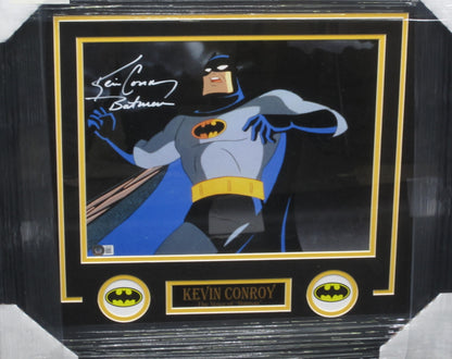 Batman Movie/Televison Series "Voice of Batman" Kevin Conroy Hand Signed Autographed 11x14 Photo with Batman Inscription Framed & Matted with BECKETT COA