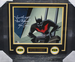 Batman Movie/Television Series "Voice of Batman" Kevin Conroy Signed 11x14 Photo with I am the night & I am Batman! Inscriptions Framed & Matted with BECKETT COA