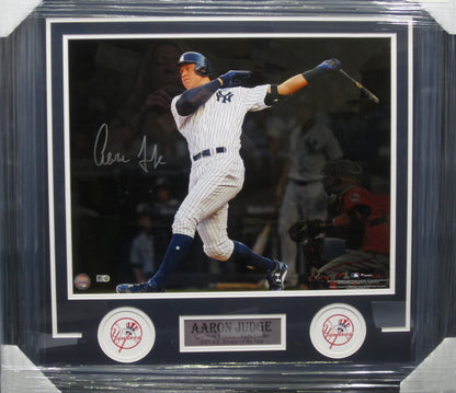 New York Yankees Aaron Judge Hand Signed Autographed 16x20 Photo Custom Framed & Matted with MLB COA