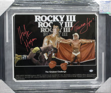 Load image into Gallery viewer, Rocky III &quot;Thunder Lips&quot; Hulk Hogan Signed 16x20 Photo with &quot;Thunder Lips&quot; Inscription Framed &amp; Suede Matted with PSA COA
