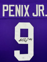 Load image into Gallery viewer, University of Washington Huskies Michael Penix Jr. Hand Signed Autographed Custom Purple Jersey Framed &amp; Double Suede Matted with JSA COA