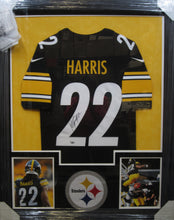 Load image into Gallery viewer, Pittsburgh Steelers Najee Harris Signed Jersey Framed &amp; Suede Matted with FANATICS Authentic COA
