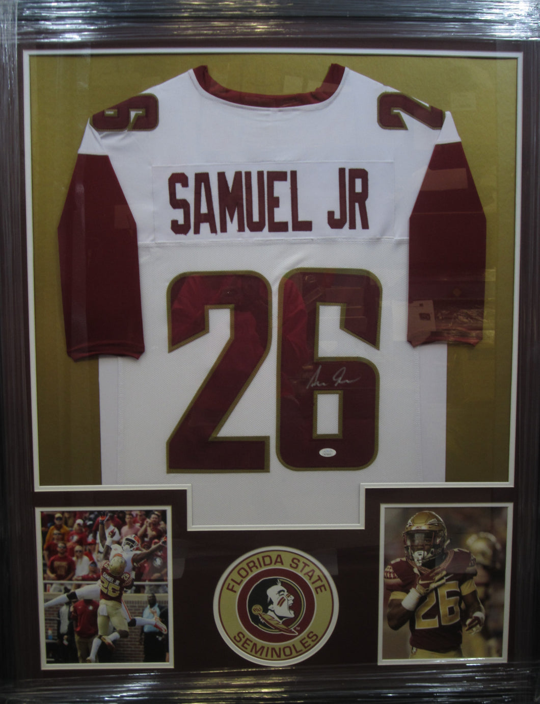 Florida State Seminoles Asante Samuel Jr. SIGNED Framed Matted Jersey With JSA COA