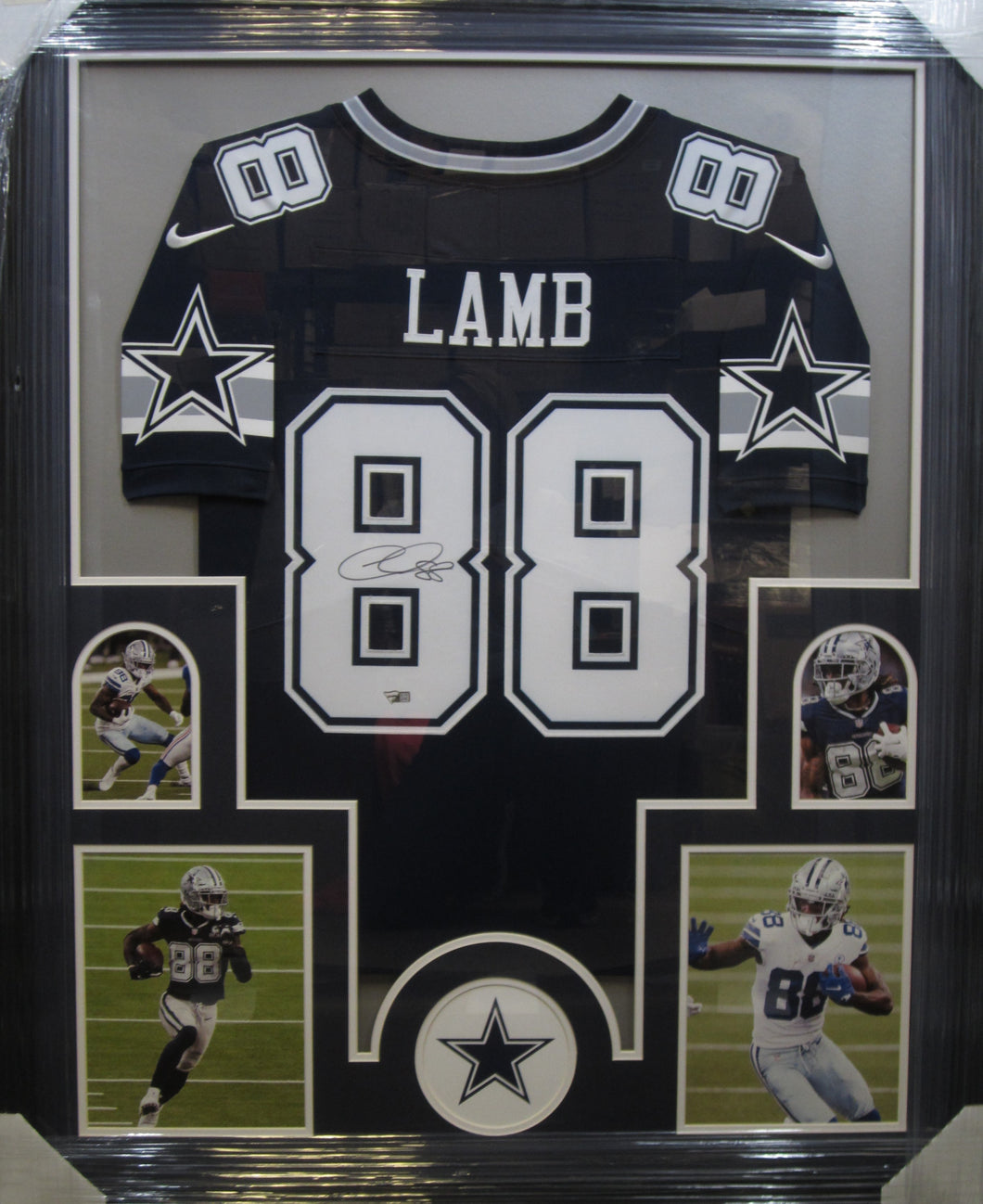 Dallas Cowboys CeeDee Lamb Signed Jersey Framed & Matted with FANATICS Authentic COA