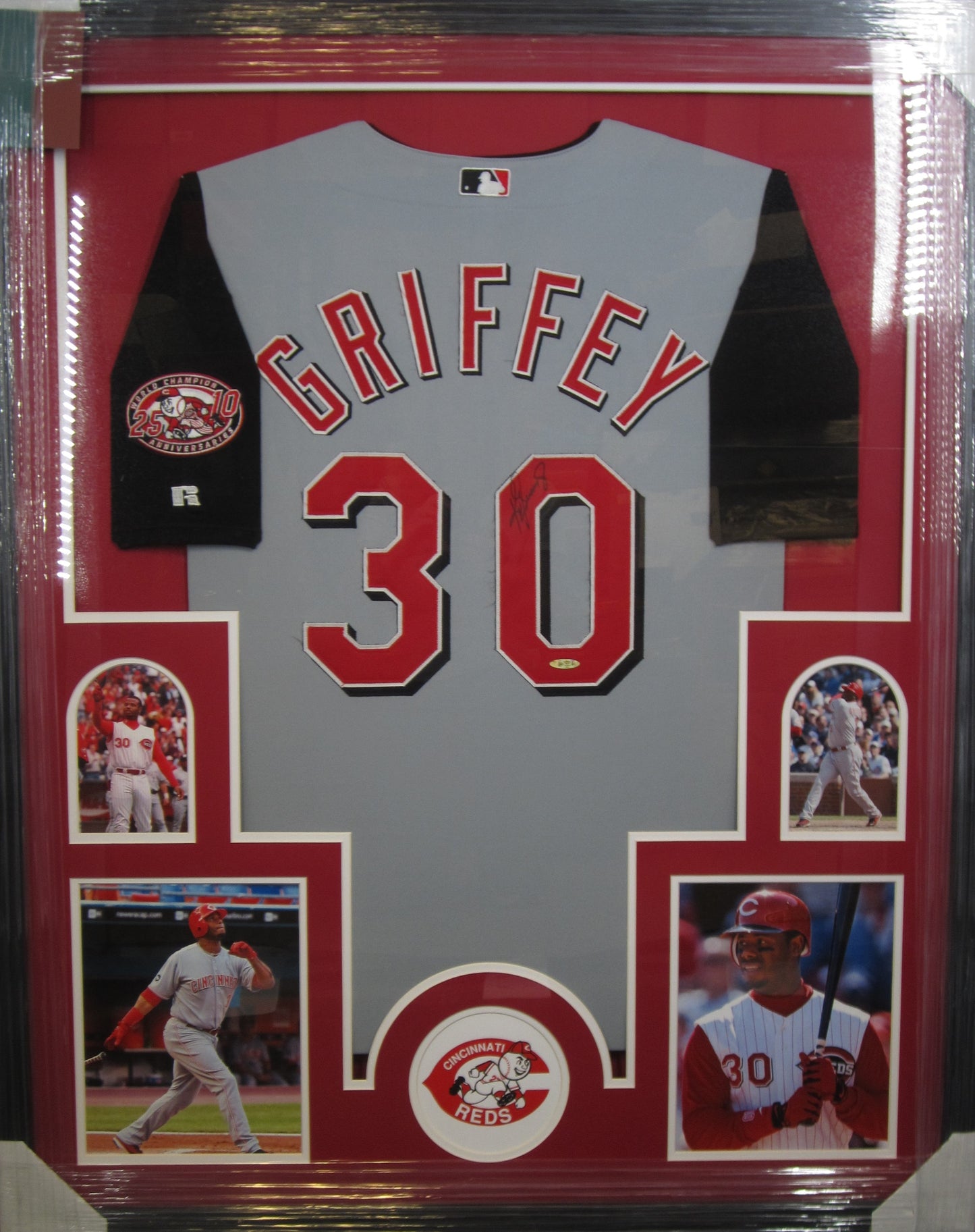 Cincinnati Reds Ken Griffey Jr. Hand Signed Autographed Authentic Gray Jersey Framed & Matted with UDA COA