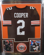 Load image into Gallery viewer, Cleveland Browns Amari Cooper Signed Jersey Framed &amp; Suede Matted with BECKETT COA