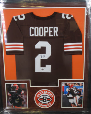 Cleveland Browns Amari Cooper Signed Jersey Framed & Matted with BECKETT COA