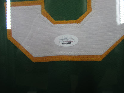 Oakland Athletics Jose Canseco Hand Signed Autographed Custom Green Jersey Framed & Matted with JSA COA