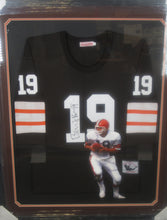 Load image into Gallery viewer, Cleveland Browns Bernie Kosar Signed Throwback Jersey Custom Framed &amp; Matted with COA