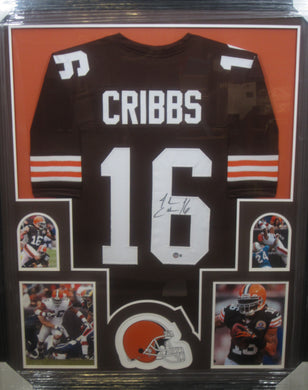 Cleveland Browns Josh Cribbs Signed Jersey Framed & Matted with BECKETT COA