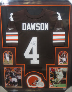 Cleveland Browns Phil Dawson Signed Jersey Framed & Matted with JSA COA