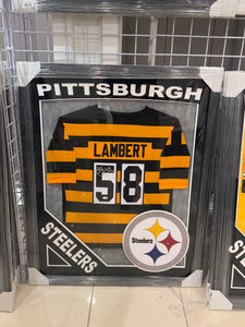 Pittsburgh Steelers Jack Lambert Hand Signed Autographed Jersey Custom Framed Total Sports COA