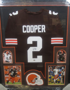 Cleveland Browns Amari Cooper SIGNED Framed Matted Jersey With BECKETT COA