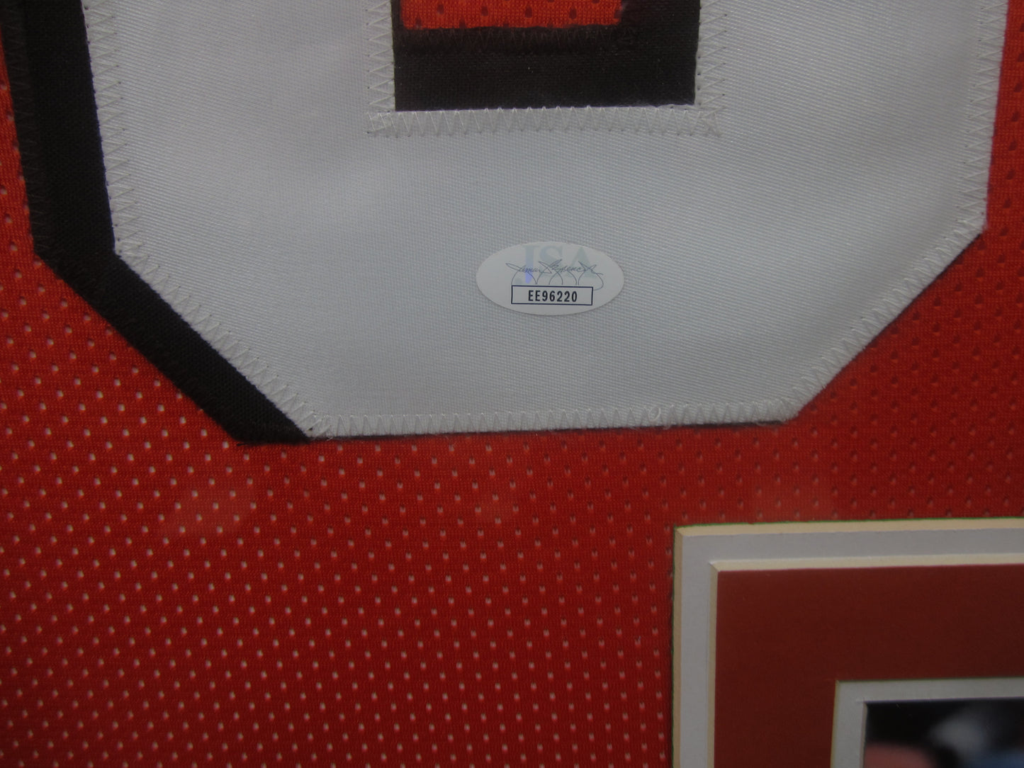 Cleveland Browns David Njoku Hand Signed Autographed Custom Orange Jersey Framed & Matted with JSA COA