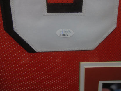 Cleveland Browns David Njoku Hand Signed Autographed Custom Orange Jersey Framed & Matted with JSA COA