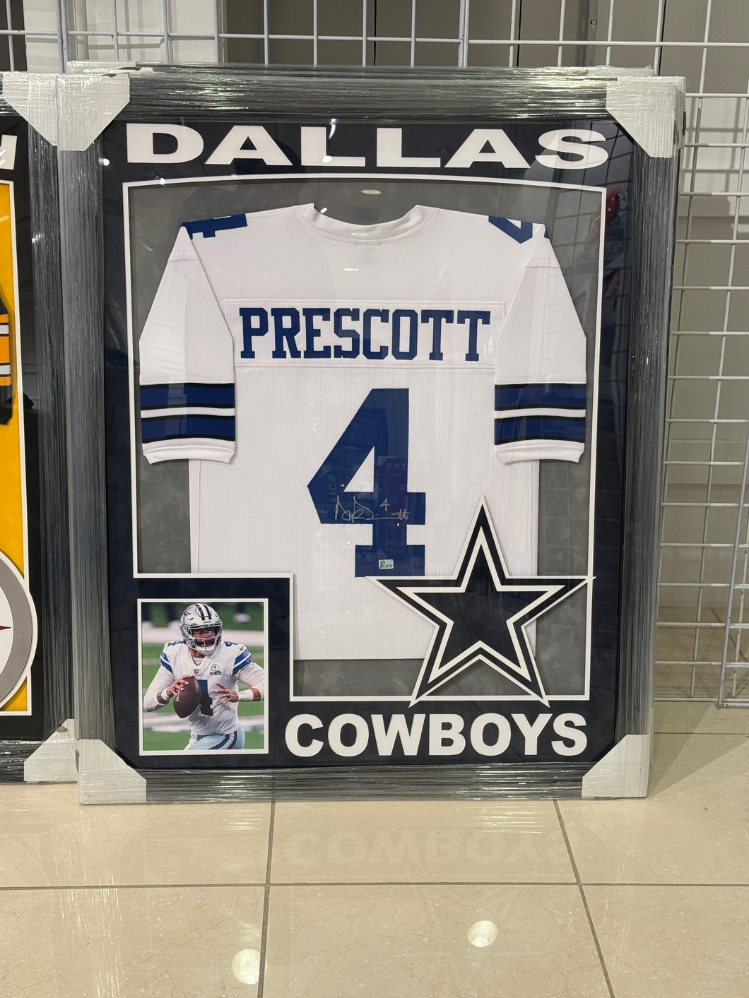 Dallas Cowboys Dak Prescott Hand Signed Autographed Jersey Custom Framed COA