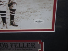 Load image into Gallery viewer, Cleveland Indians Bob Feller Signed 8x10 Photo with HOF 62 Inscription Framed &amp; Matted with JSA COA