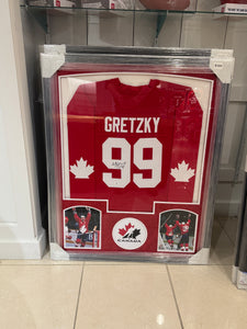 Team Canada Wayne Gretzky Hand Signed Autographed Jersey Custom Framed Five Star COA