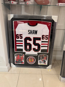 Chicago Blackhawks Andrew Shaw Hand Signed Autographed Jersey Custom Framed JSA COA