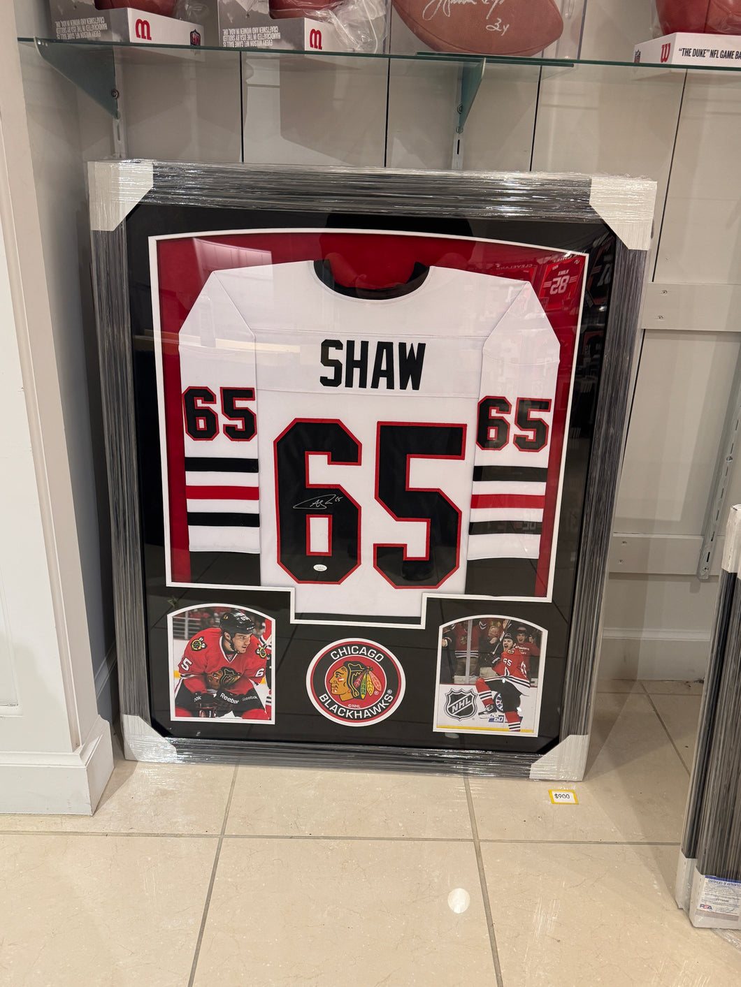Chicago Blackhawks Andrew Shaw Hand Signed Autographed Jersey Custom Framed JSA COA