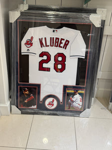 Cleveland Indians Corey Kluber Hand Signed Autographed Jersey Custom Framed COA