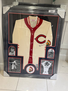 Cleveland Indians Mel Harder Hand Signed Autographed Jersey Custom Framed COA