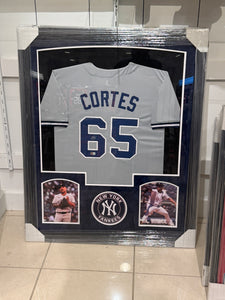 New York Yankees Nestor Cortés Jr. Hand Signed Autographed Jersey Custom Framed COA