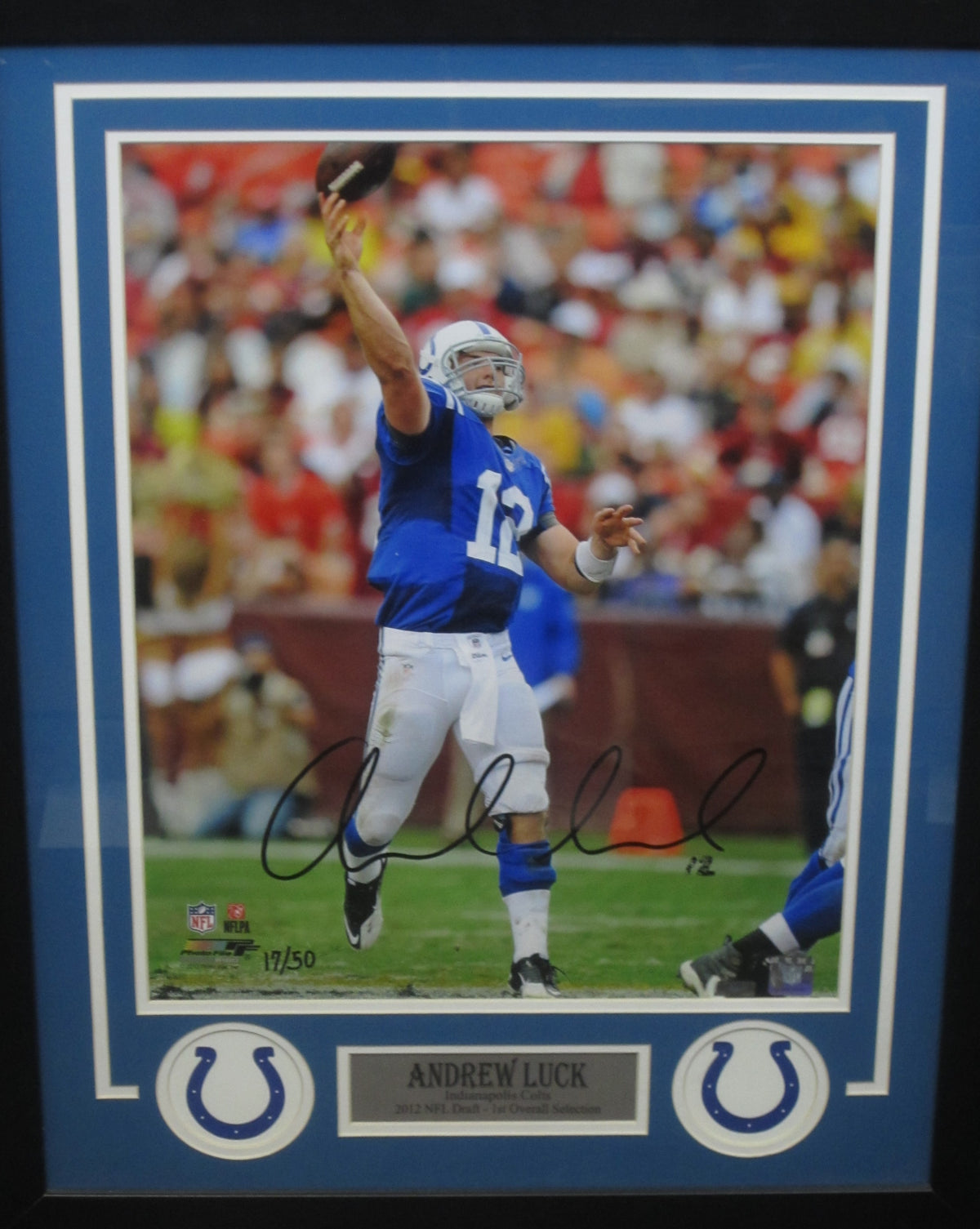 Indianapolis Colts Andrew Luck Hand Signed Autographed 16x20 Photo Framed & Matted with COA