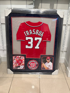 Washington Nationals Stephen Strasburg Hand Signed Autographed Jersey Custom Framed COA