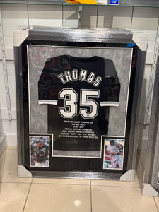 Chicago White Sox Frank Thomas Hand Signed Autographed Jersey Custom Framed COA