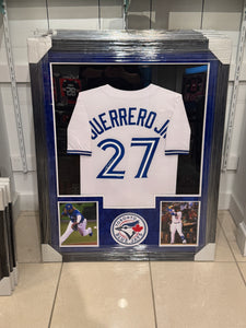 Toronto Blue Jays Vladimir Guerrero Jr. Hand Signed Autographed Jersey Custom Framed COA